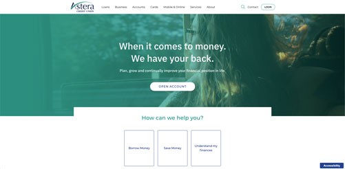 Portfolio Site Astera Credit Union